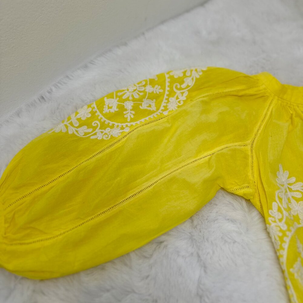Melissa Odabash Women’s Yellow Embroidered Blouse - Picture 6 of 12